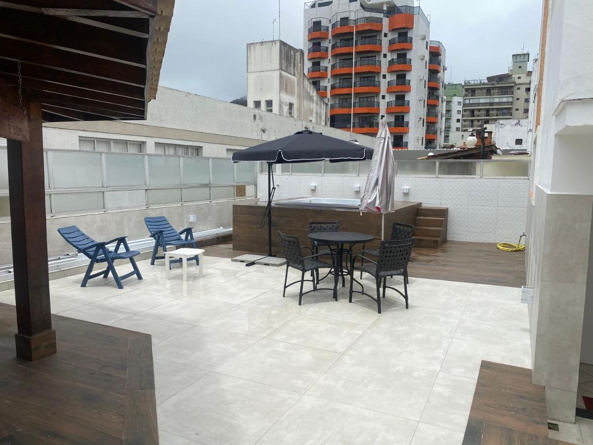 Cobertura Guaruja Apto Com Jacuzzi E Churrasqueira Экстерьер фото