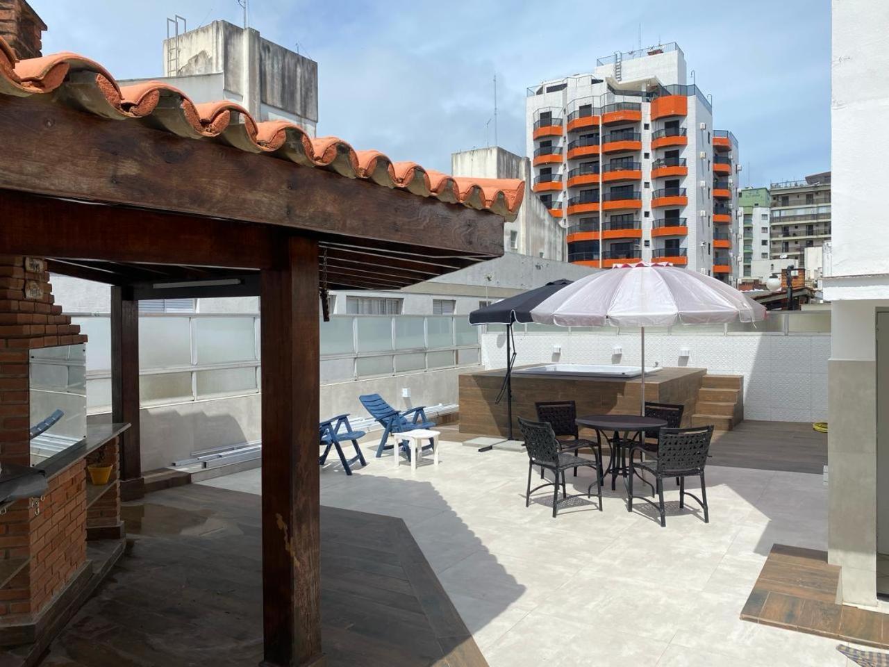 Cobertura Guaruja Apto Com Jacuzzi E Churrasqueira Экстерьер фото